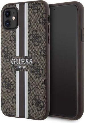 Guess Case 4G Stripe Collection Iphone 11 Brązowy