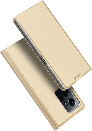 Dux Ducis Skin Pro Etui Do Xiaomi Redmi Note 12 Pokrowiec Z Klapką Portfel Na Kartę Podstawka Złote