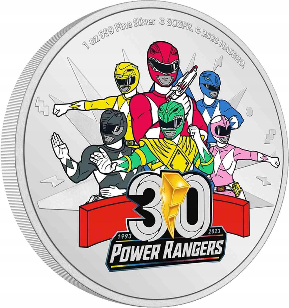 Nieakredytowany Power Rangers 30Th Anniversary 1 Uncja Srebra 2023 ...