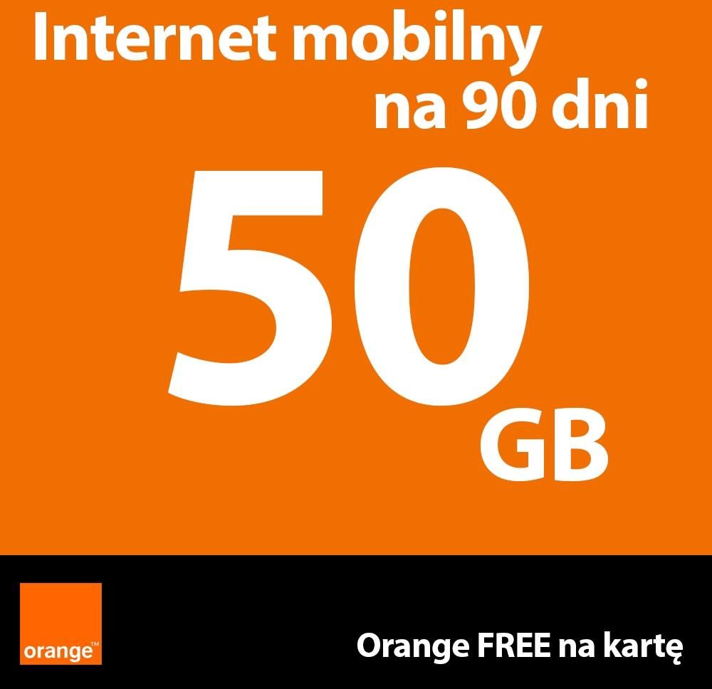 Mobilny na kartę Orange 4G/LTE 50GB 90dni Opinie i ceny na