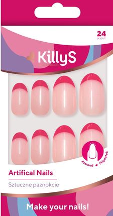 Killys Pink French Sztuczne Paznokcie 24 Szt./1 Opak.