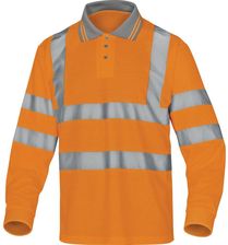Delta Plus Meteor Polo Ostrzegawcze Z Długimi Rękawami Z Poliestru 235 G/M2 Kl. 3 Pomarańczowy Fluo