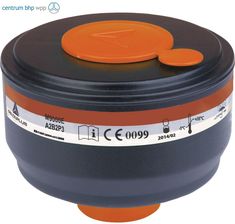 Delta Plus M9000E A2B2P3 Opakowanie 4 Filtropochłaniaczy A2B2P3 Do Masek Pełnotwarzowych M9200 I M9300. Czarny