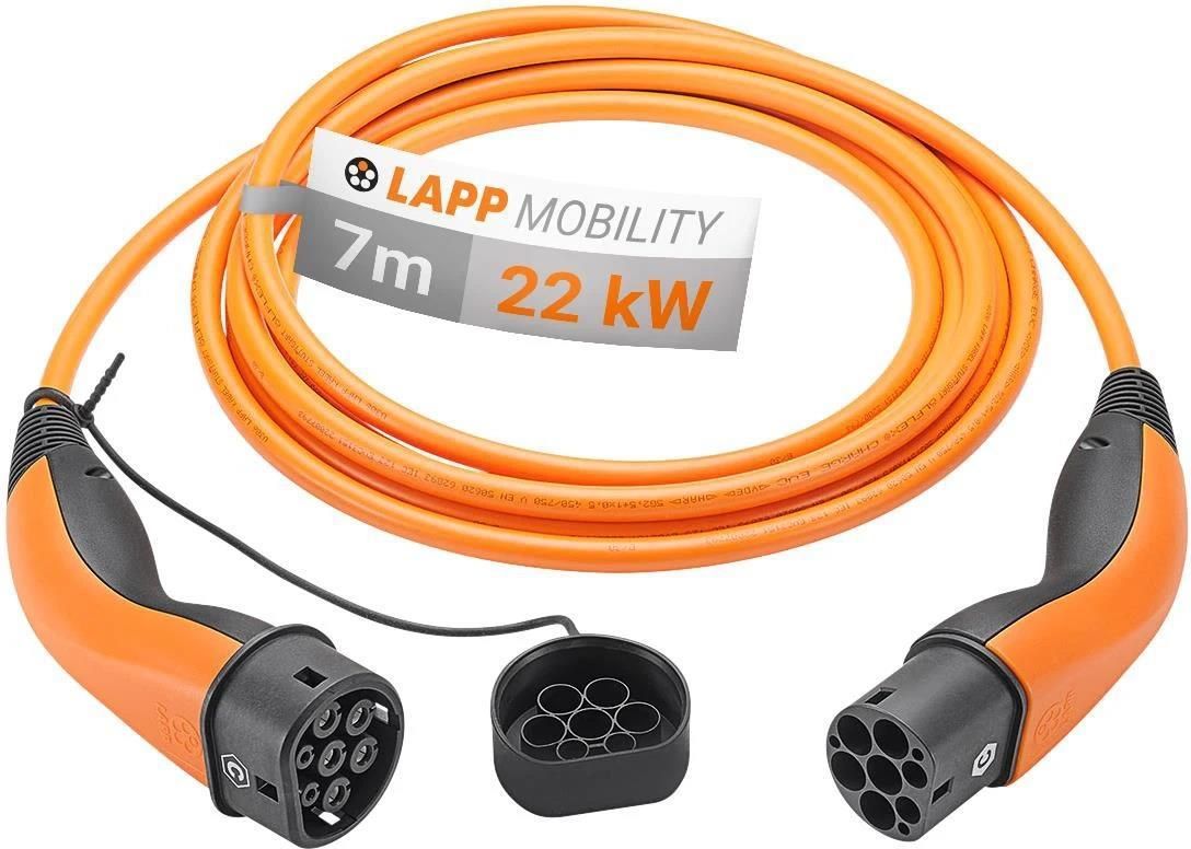 Zdjęcie Lapp Kabel Ev Phev Do Ładowania Samochodu Elektrycznego Type 2 22Kw 32A Orange 7M - Żarów