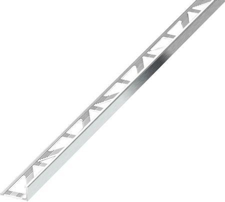 Diall Profil Narożny Aluminiowy 10mm Zewnętrzny Srebrny Szczotkowany 2,5M