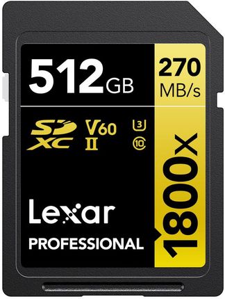 Karta Lexar Pro 1800x SDXC 512 GB UHS-II V60