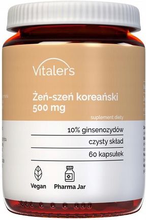 Vitaler'S Żeń Szeń Koreański (Panax Ginseng) 500 Mg 60 Kaps