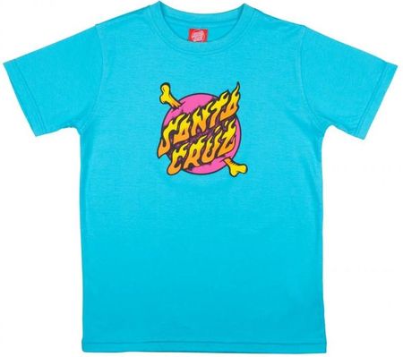 koszulka SANTA CRUZ - Crossbone Dot T-Shirt Aqua (AQUA) rozmiar: 12-14