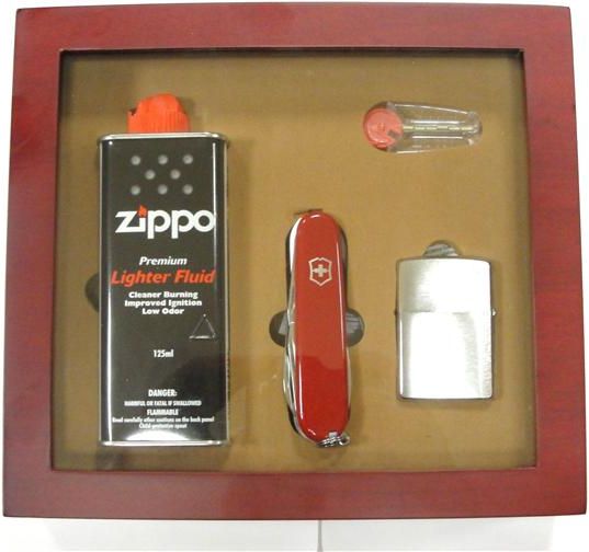 Zippo Zestaw 200 Brushed Chrome Victorinox 1.3613 CAMPER Ceny i