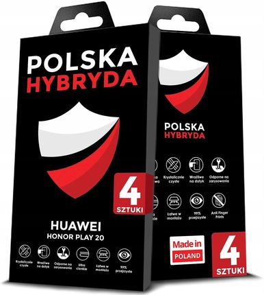 4PACK Wzmocnione Szkło Huawei Honor Play 20