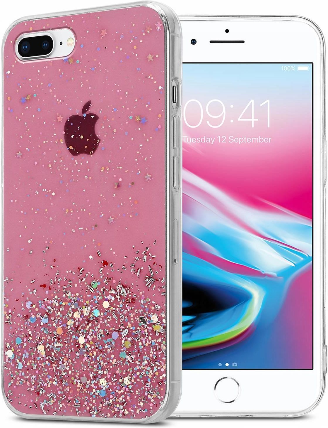 Uposao Cover Compatibile con Samsung Galaxy S8 Plus Anello Supporto Glitter Brillantini Fiore Rose TPU Gel Gomma Silicone Bling Strass Ring Anello Supporto Bumper,Fiori Blu