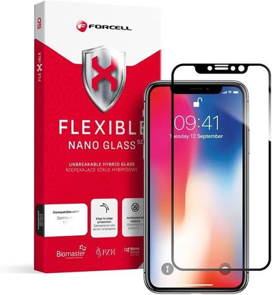 Forcell Flexible 5D - Szkło Hybrydowe Do Iphone X/Xs Czarny