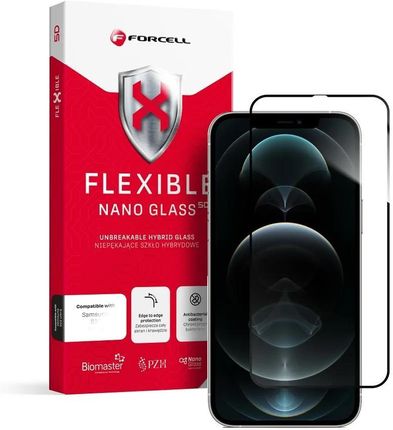Forcell Flexible 5D - Szkło Hybrydowe Do Iphone 12 Pro Max Czarny