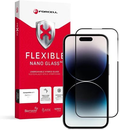 Forcell Flexible 5D - Szkło Hybrydowe Do Iphone 14 Pro Czarny