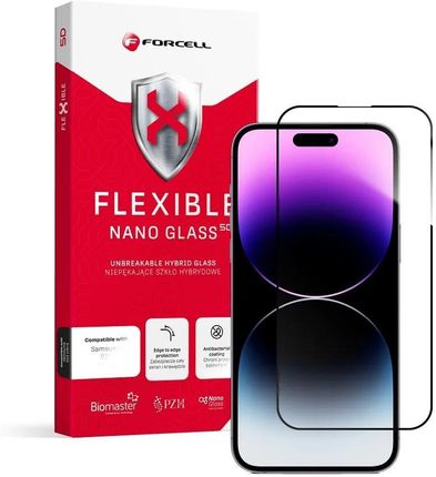 Forcell Flexible 5D - Szkło Hybrydowe Do Iphone 14 Pro Max Czarny