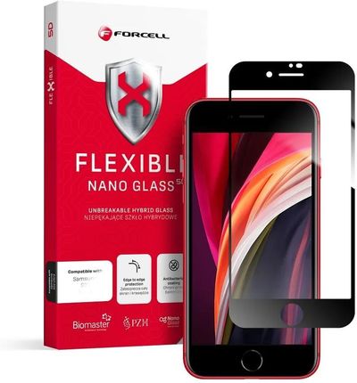 Forcell Flexible 5D - Szkło Hybrydowe Do Iphone 7/8/Se 2020 Czarny