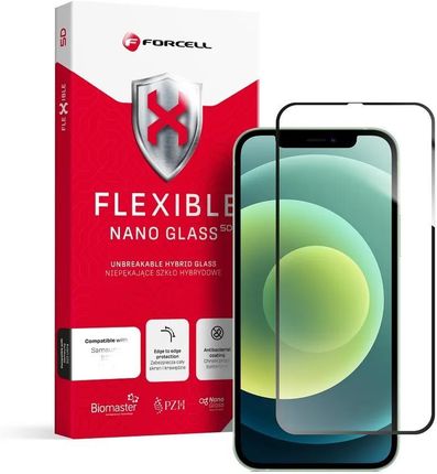 Forcell Flexible 5D - Szkło Hybrydowe Do Iphone 12/12 Pro Czarny
