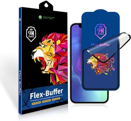 Bestsuit Szkło Hybrydowe Flex-Buffer 5D Z Powłoką Antybakteryjną Biomaster Do Iphone 13 Pro Max/14 Plus Czarny
