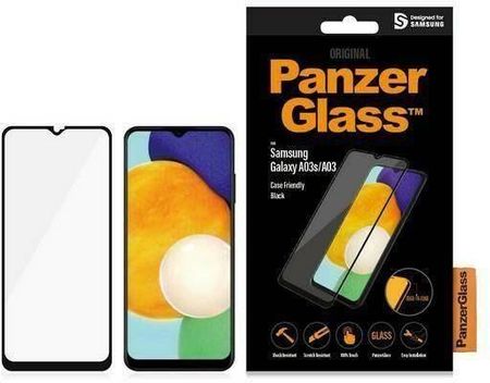 Panzerglass Szkło Hartowane 5D Samsung Galaxy A03 4G E2E Regular Case Friendly 7280 Czarne