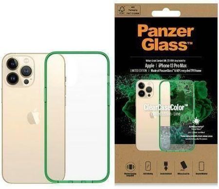Panzerglass Etui Iphone 13 Pro Max Clearcase Antibacterial Military 0344 Grade Lime