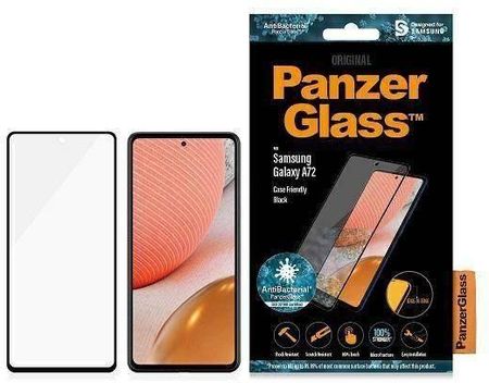 Panzerglass Szkło Hartowane 5D Samsung Galaxy A72 4G 5G E2E Microfracture Case Friendly Antibacterial Czarne