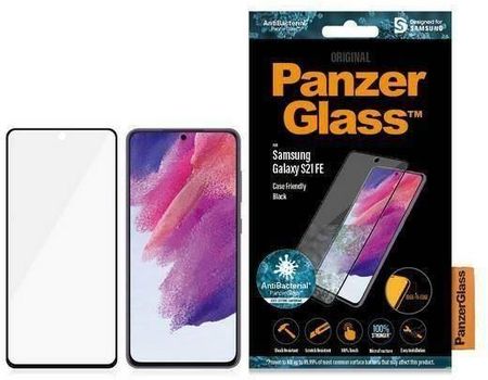 Panzerglass Szkło Hartowane 5D Samsung Galaxy S21 Fe E2E Microfracture Case Friendly Finger Print Antibacterial 7275 Czarne