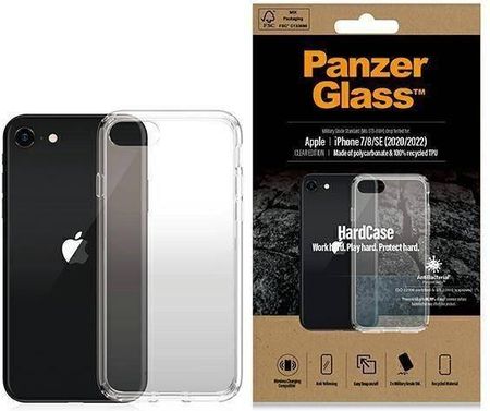 Panzerglass Etui Iphone Se 2022 2020 7 8 Hardcase Antibacterial Military 0377 Grade Clear Transparentne