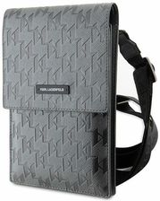Karl Lagerfeld Torebka Klwbsamsmg Srebrny/Silver Saffiano Mongram Plaque