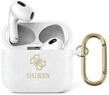 Guess Etui Na Słuchawki 4G Glitter Do Apple Airpods 3 Przezroczysty
