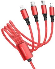 Markowe Borofone Kabel Bx72 4 W 1 Usb Na 2Xtyp C Micro Usb Lightning 2A 1 Metr Czerwony