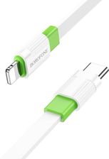 Markowe Borofone Kabel Bx89 Union Typ C Na Lightning Pd 20W 1 Metr Biało Zielony