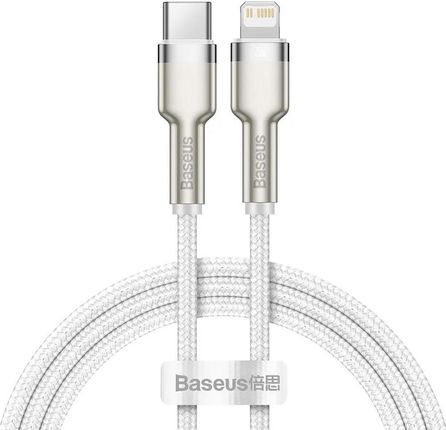 Baseus Kabel Typ C Do Apple Lightning 8 Pin Pd20W Power Delivery Cafule Metal Cable Catljk A02 1 Metr Biały