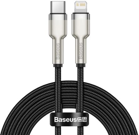 Baseus Kabel Typ C Do Apple Lightning 8 Pin Pd20W Power Delivery Cafule Metal Cable Catljk B01 2 Metry Czarny