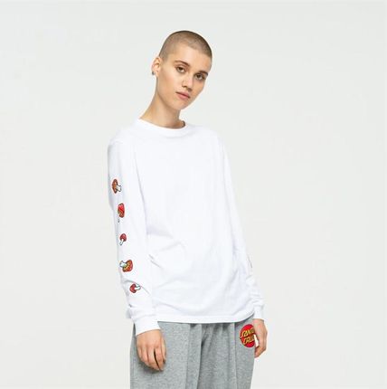 koszulka SANTA CRUZ - Mushroom Monarch Dot L/S Tee White (WHITE) rozmiar: 10