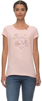koszulka RAGWEAR - Florah Print Organic Light Pink (4063) rozmiar: L