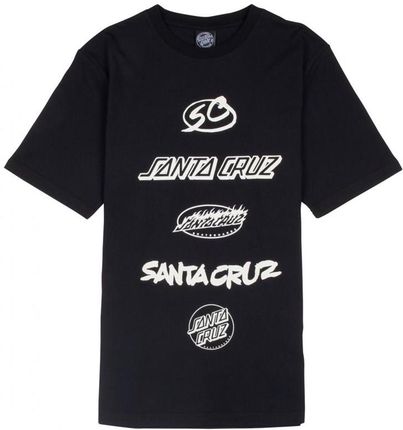 koszulka SANTA CRUZ - Multi Logo T-Shirt Black (BLACK) rozmiar: 14