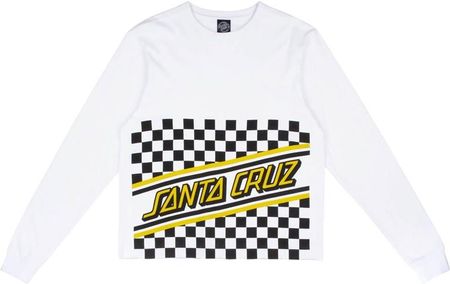koszulka SANTA CRUZ - Checker Cut Off L/S T-Shirt White (WHITE) rozmiar: 10