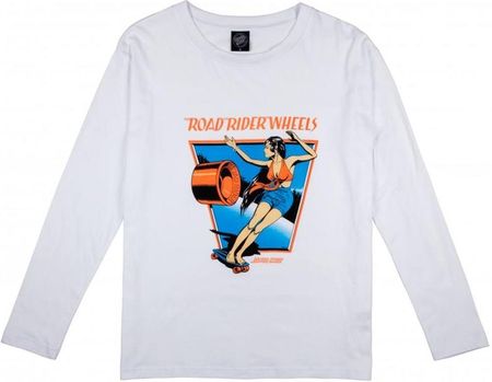 koszulka SANTA CRUZ - Road Rider Ls Tee White (WHITE ) rozmiar: 6