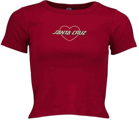 koszulka SANTA CRUZ - Heart Strip T-Shirt Ruby Red (RUBY RED2488) rozmiar: 10