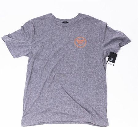 koszulka BRIXTON - Wheeler Iii S/S Prem Tee Heather Grey/Orange (HTGOR) rozmiar: M