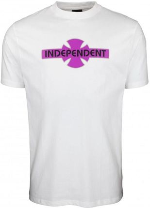 koszulka INDEPENDENT - O.G.B.C Streak T-Shirt White/Purple (WHITE-PURPLE) rozmiar: L