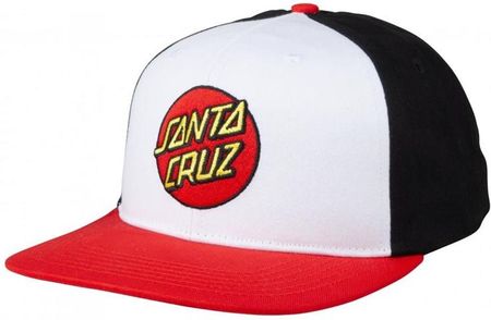 czapka z daszkiem SANTA CRUZ - Classic Dot Snapback White/Black/Red (WHITE-BLACK-RED) rozmiar: OS