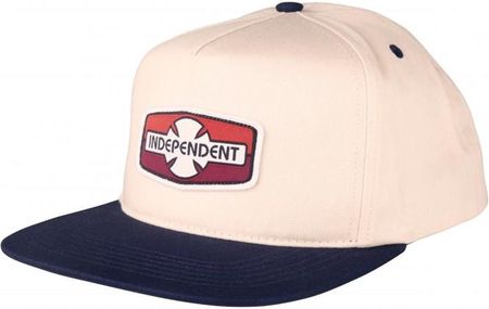 czapka z daszkiem INDEPENDENT - O.G.B.C Rigid Snapback Off White/Navy (OFF WHITE-NAVY) rozmiar: OS