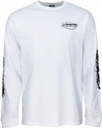 koszulka SANTA CRUZ - Oval Flame Dot L/S T-Shirt White (WHITE) rozmiar: XXL