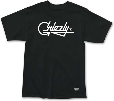 koszulka GRIZZLY - Vintage Scrpt Ss Tee Blk (BLK) rozmiar: S