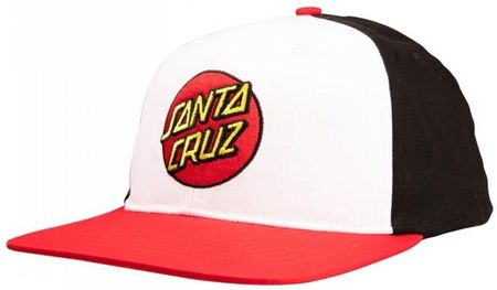 czapka z daszkiem SANTA CRUZ - Classic Dot Snapback White Black Red (WHITE BLACK RED) rozmiar: OS