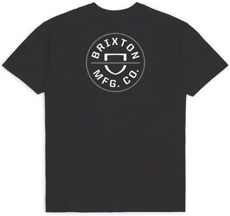 koszulka BRIXTON - Crest Ii Ss Stt Black Pebble (BKPEB) rozmiar: L