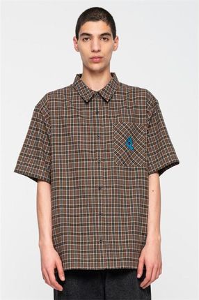 koszula SANTA CRUZ - Mini Hand S S Shirt Brown Check (BROWN CHECK) rozmiar: M