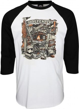 koszulka INDEPENDENT - Crust Baseball Top Black/White (BLACK-WHITE) rozmiar: L