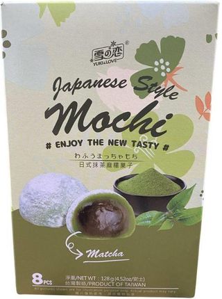 Mochi Z Nadzieniem Matcha Zielona Herbata Japońskie Ryżowe Ciastka Kuchnia Świata Yuki&Love 128g